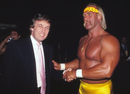 A young Donald Trump and Hulk Hogan