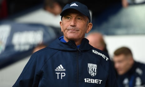 Manager Tony Pulis watches on as his West Brom side were defeated by Chelsea.