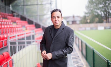 Dorking Wanderers founder, chairman and manager Marc White at the club’s Meadowbank stadium.