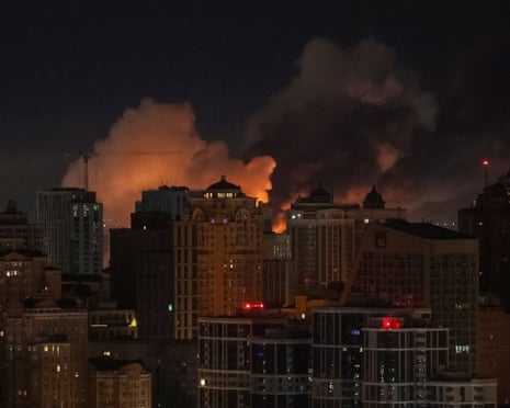 Aftermath of a Russian missile strike in Ukraine