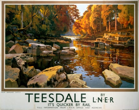 Vintage LNER poster advertising Teesdale trips.