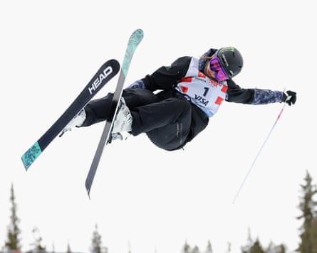 Zoe Atkin flies high during the free-ski half-pipe.