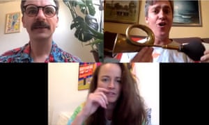 A screengrab from Wash Your Hands, a song by comedians Zoe Coombs Marr and The Listies