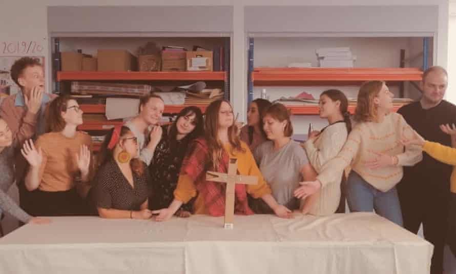 Trainee teachers at the University of the West of England reproduce the Last Supper