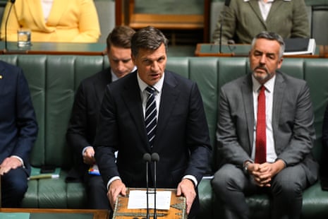 Australian opposition leader Angus Taylor speaks during Question Time in the House of Representatives at Parliament House in Canberra, Thursday, 25 June, 2026.