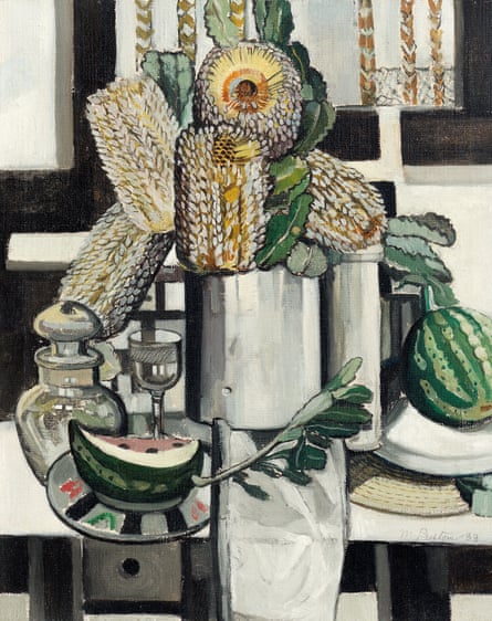A vase of honeysuckle