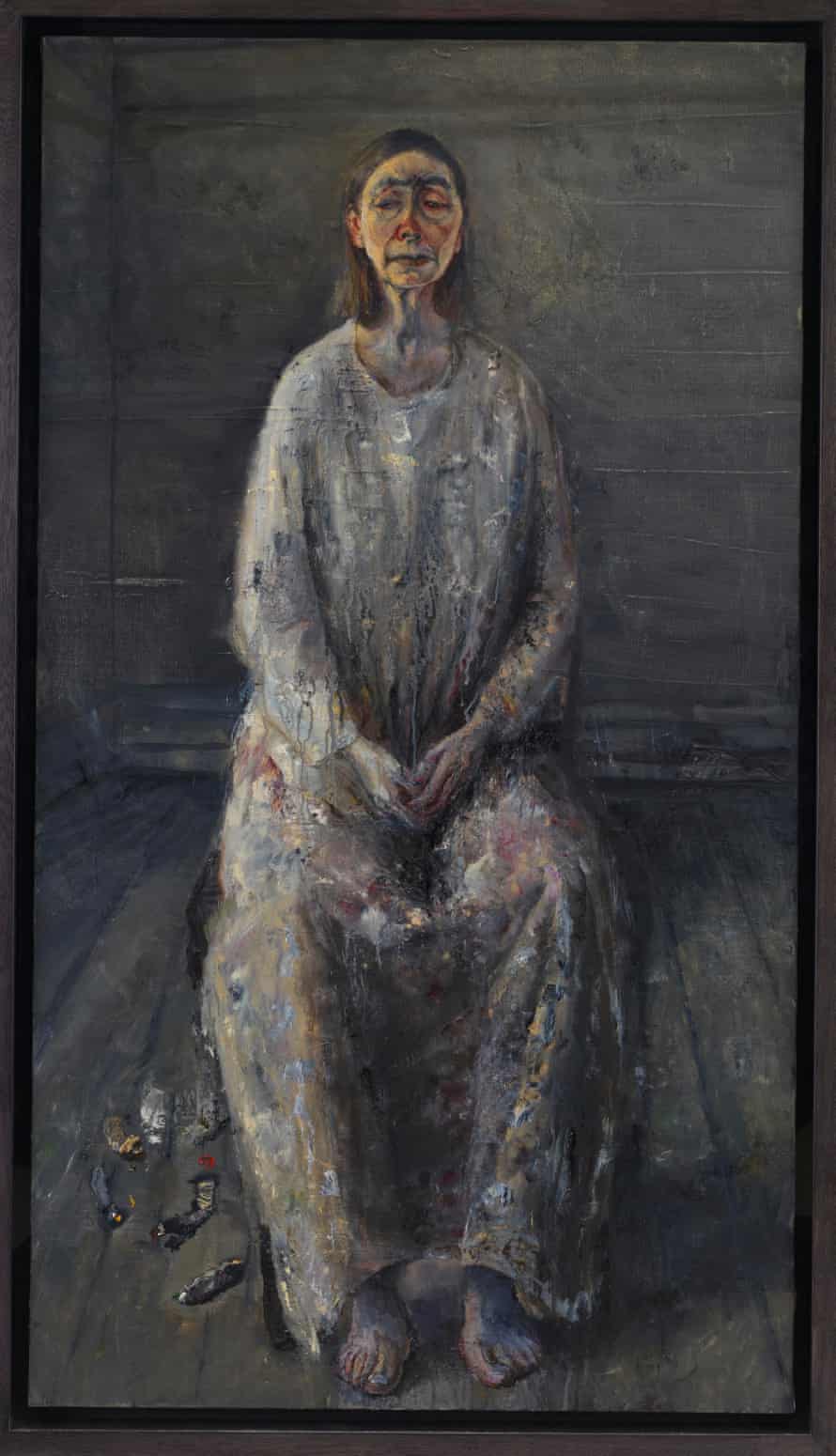 Celia Paul (b.1959) Painter and Model 2012 Oil paint on canvas 1372 x 762 mm © Celia Paul, courtesy the artist and Victoria Miro, London / Venice ALL TOO HUMAN:BACON, FREUD AND A CENTURY OF PAINTING LIFE 28 February – 27 August 2018