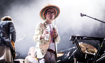 Alexis Taylor playing with Hot Chip at the Open Source Festival, Düsseldorf, Germany, 2016.