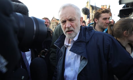 Jeremy Corbyn in Stoke after Labour won the byelection