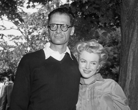 Arthur Miller and Marilyn Monroe side by side in 1956
