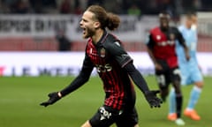 OGC Nice v AC Ajaccio - Ligue 1<br>NICE, FRANCE - FEBRUARY 10: Billal Brahimi of Nice celebrates his second goal during the Ligue 1 match between OGC Nice (OGCN) and AC Ajaccio (ACA) at Allianz Riviera on February 10, 2023 in Nice, France. (Photo by Jean Catuffe/Getty Images)
