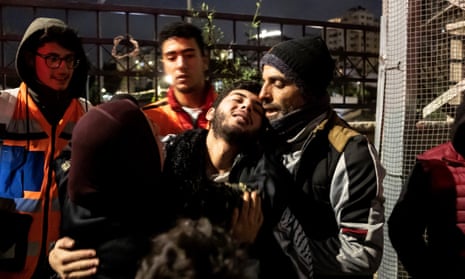 A Palestinian prisoner reacts after being released from an Israeli jail in exchange for Israeli hostages released by Hamas from the Gaza Strip,, in the occupied West Bank on November 28, 2023. Israel's prison authority said that 33 Palestinian prisoners had been released "during the night" under the terms of a truce deal that returned hostages from the Gaza Strip. (Photo by FADEL SENNA / AFP) (Photo by FADEL SENNA/AFP via Getty Images)
