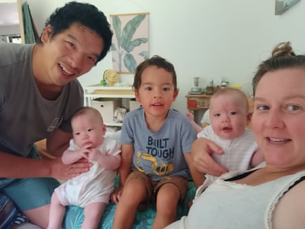 Andrew with his family in Lismore in 2025