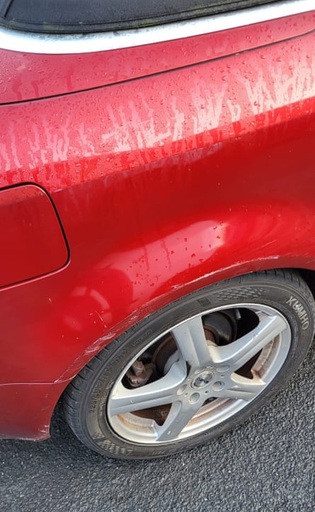 Minor scratch on an Audi car