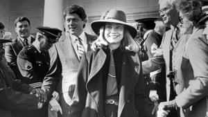 Firewall smile … Hillary with Bill in the early days.