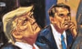 Trump with his lawyer Todd Blanche in court on Tuesday