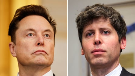 Elon Musk and Sam Altman composite pic.