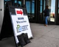 a person walks into a health clinic