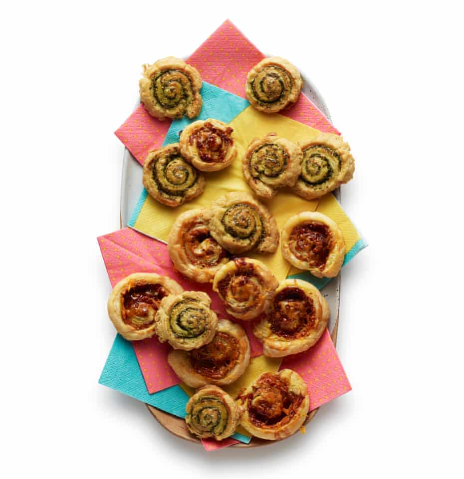 Felicity Cloake's pinwheels are the perfect party finger food.