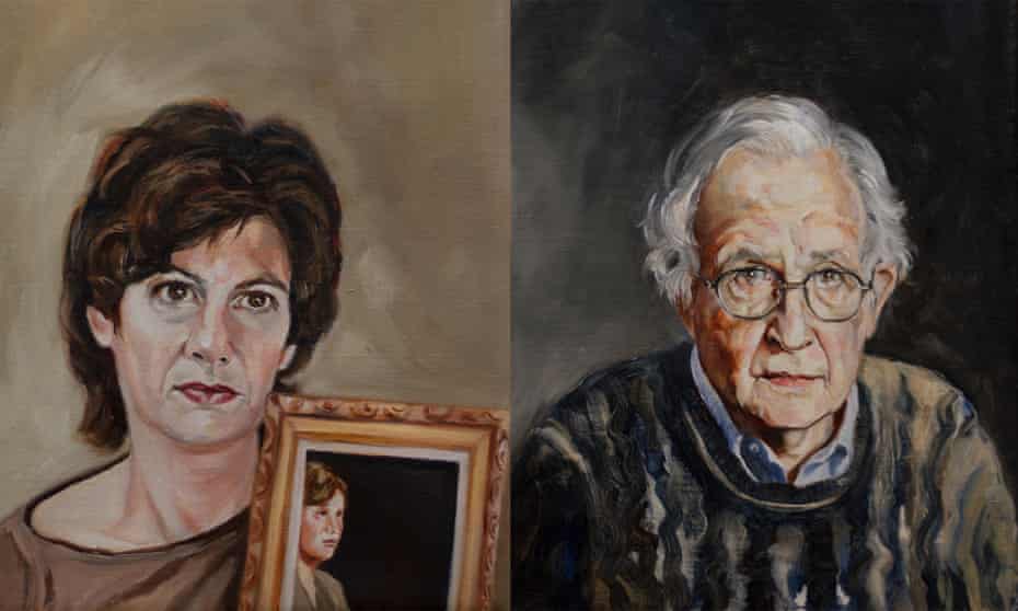 Candy Lightner and Noam Chomsky by Carole Freeman at Jim Kempner Fine Art. 