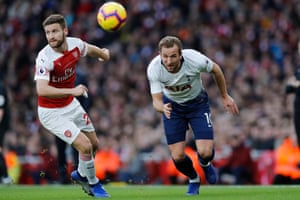 Harry Kane chases the ball.