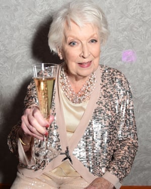 June Whitfield at the Absolutely Fabulous: The Movie world premiere after party in London on 29 June 2016