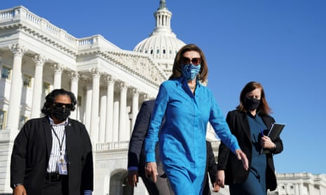 Nancy Pelosi arrives for a news conference on Friday.