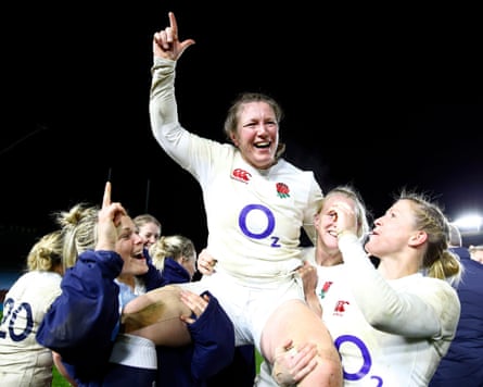 Rochelle Clark celebrates a victory over France in 2016