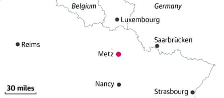 Metz map, France