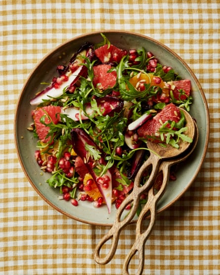 citrus, rocket and pomegranate salad