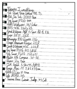 Manchester, England. A shopping list of firearms belonging to a teenage neo-Nazi,