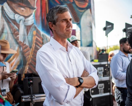 Beto O’Rourke waits to speak at an event in Austin, Texas, 26 June 2022.