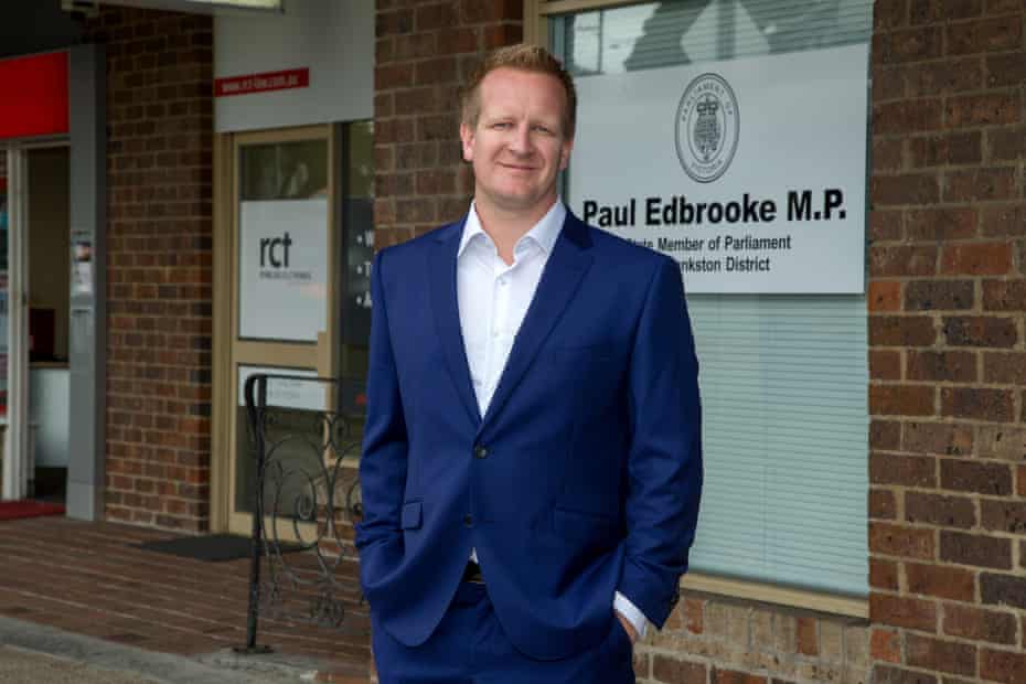 Paul Edbrooke at the front of his new office in Young St Frankston.