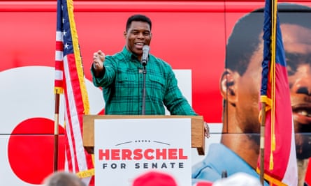 Herschel Walker, running as a Republican for a Georgia Senate seat, has been the target of online ads from a Super Pac supporting his Democratic rival, Raphael Warnock.