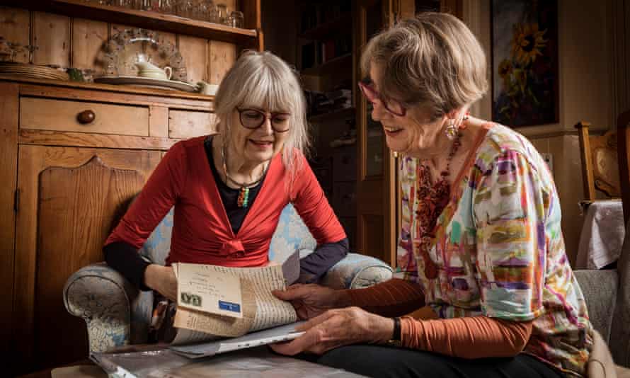 Francis and Jan Newell flipped through the treasure trove of letters and photos of their mother.