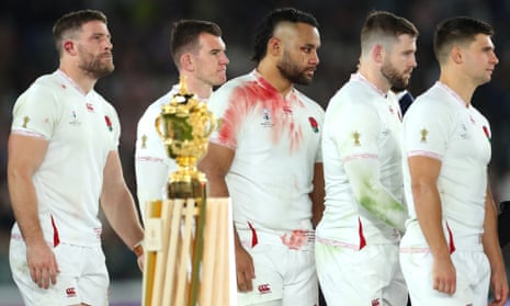 Mark Wilson, Ben Spencer, Billy Vunipola, Elliot Daly and Ben Youngs after England’s crushing defeat by South Africa in the 2019 Rugby World Cup final