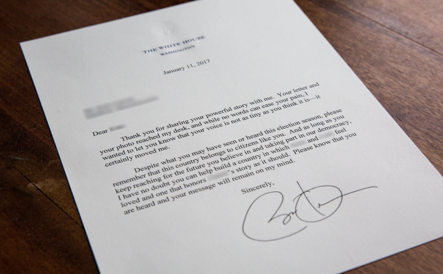 A personal letter of support from Barack Obama. Kate wrote to President Obama after her abortion experience, in an effort to educate politicians about the realities of late-term abortion.