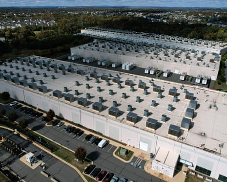 Amazon datacenter aerial view