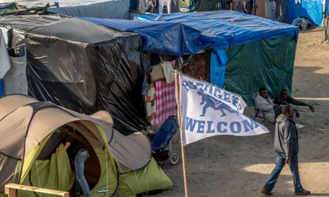 calais new jungle refugee camp france
