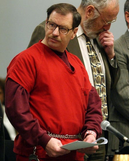 Gary Ridgway listens in the King county courthouse in Seattle, Washington, where he pleaded guilty in 2003 to murdering 48 prostitutes and runaways, making him the worst serial killer in US history.