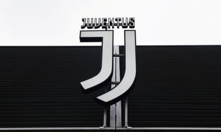 Juventus’s club crest outside its stadium.