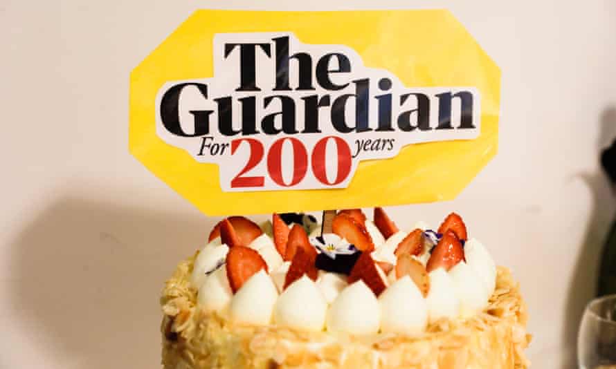 The Guardian Australia cake during celebrations for Guardian's 200 year birthday