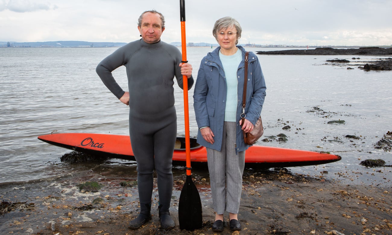 Boater fraud … Eddie Marsan and Monica Dolan in The Thief, His Wife and the Canoe.