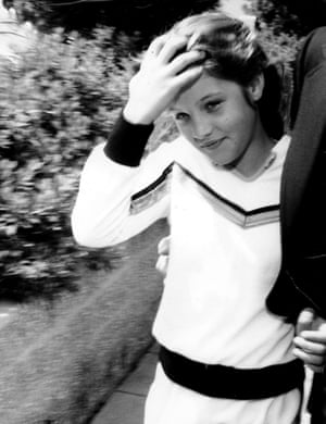 Black and white photo of Lisa Marie Presley aged 11