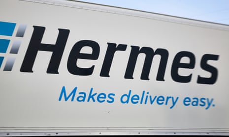 Hermes delivery lorry