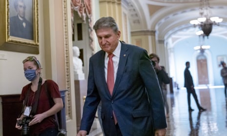 Manchin said he could back a $2tn social safety net bill, dealing a potentially fatal blow to  Biden’s signature legislation.