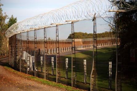 The perimeter fence of the military base