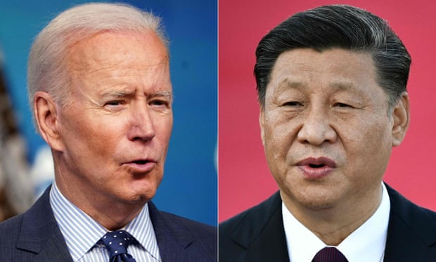 Joe Biden and Xi Jinping composite