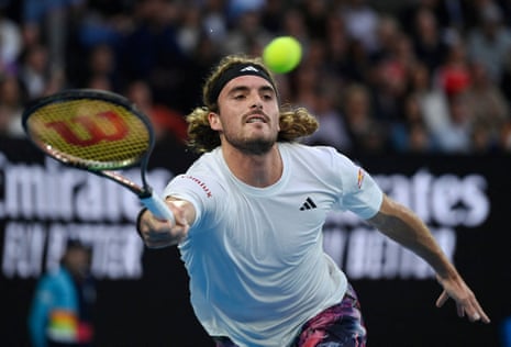 Stefanos Tsitsipas is up against it in this first set.