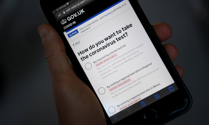 Coronavirus Tests For Key Workers In England Run Out Quickly For Second Day World News The Guardian